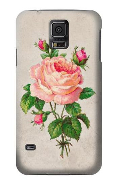 S3079 Vintage Pink Rose Case Cover Custodia per Samsung Galaxy S5