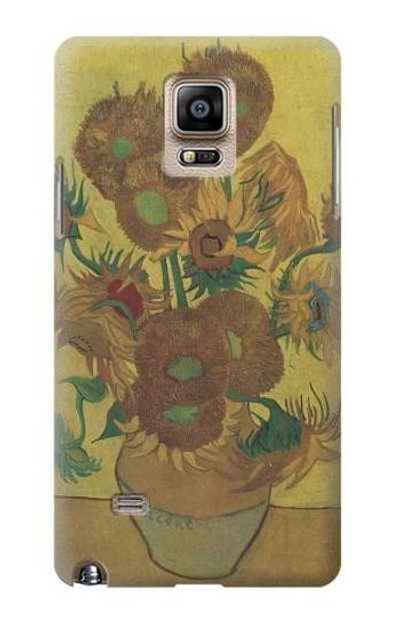 S0214 Van Gogh Vase Fifteen Sunflowers Case Cover Custodia per Samsung Galaxy Note 4