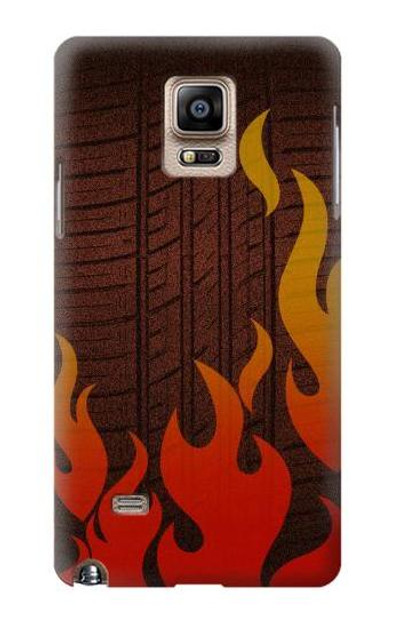 S2988 Rally Car Tire Fire Case Cover Custodia per Samsung Galaxy Note 4