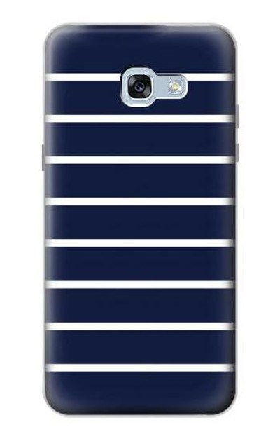 S2767 Navy White Striped Case Cover Custodia per Samsung Galaxy A5 (2017)