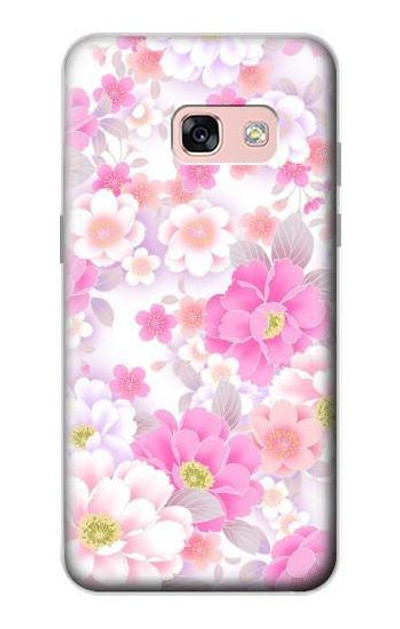 S3036 Pink Sweet Flower Flora Case Cover Custodia per Samsung Galaxy A3 (2017)