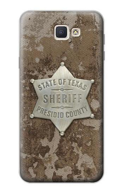 S2868 Texas Presidio County Sheriff Badge Case Cover Custodia per Samsung Galaxy J7 Prime (SM-G610F)