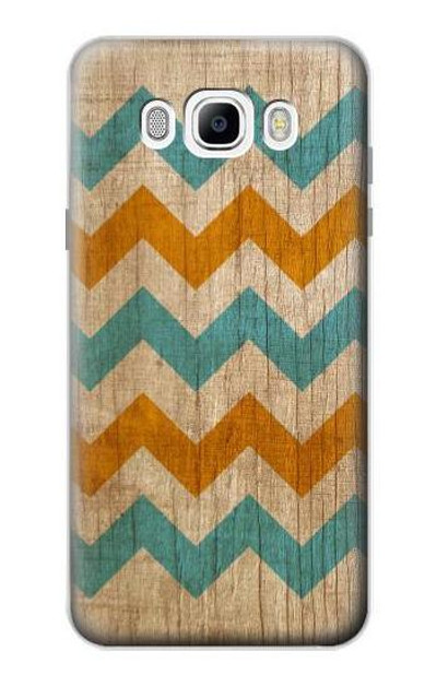 S3033 Vintage Wood Chevron Graphic Printed Case Cover Custodia per Samsung Galaxy J7 (2016)