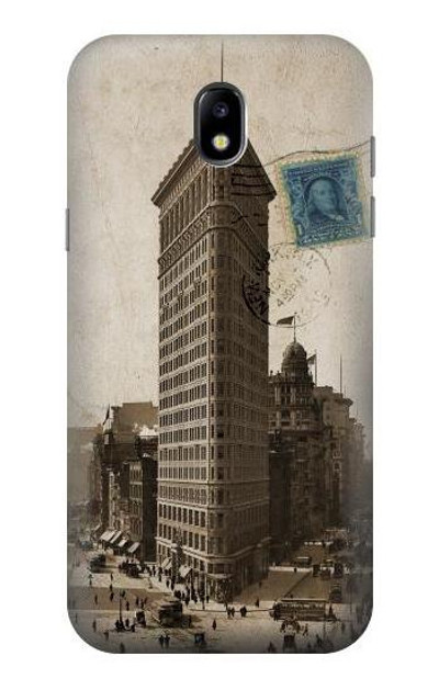 S2832 New York 1903 Flatiron Building Postcard Case Cover Custodia per Samsung Galaxy J5 (2017) EU Version