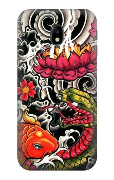 S0605 Yakuza Tattoo Case Cover Custodia per Samsung Galaxy J3 (2017) EU Version