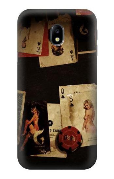 S1069 Old Vintage Sexy Poker Case Cover Custodia per Samsung Galaxy J3 (2017) EU Version