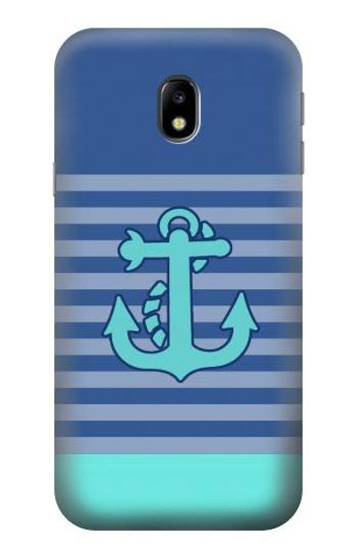 S2081 Nautical Anchor Case Cover Custodia per Samsung Galaxy J3 (2017) EU Version