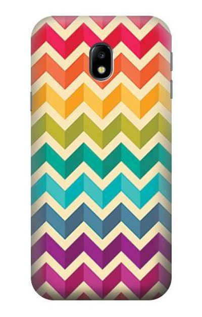 S2362 Rainbow Colorful Shavron Zig Zag Pattern Case Cover Custodia per Samsung Galaxy J3 (2017) EU Version