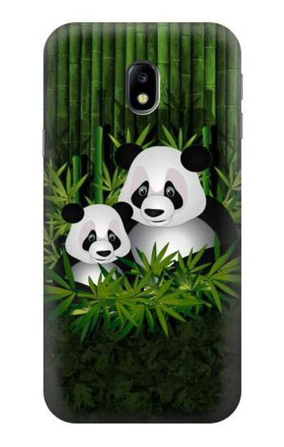 S2441 Panda Family Bamboo Forest Case Cover Custodia per Samsung Galaxy J3 (2017) EU Version