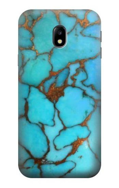 S2685 Aqua Turquoise Gemstone Graphic Printed Case Cover Custodia per Samsung Galaxy J3 (2017) EU Version