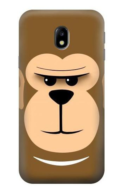 S2721 Cute Grumpy Monkey Cartoon Case Cover Custodia per Samsung Galaxy J3 (2017) EU Version