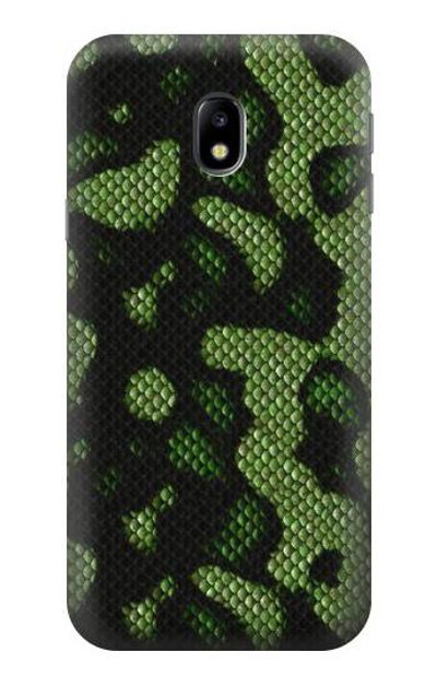 S2877 Green Snake Skin Graphic Printed Case Cover Custodia per Samsung Galaxy J3 (2017) EU Version