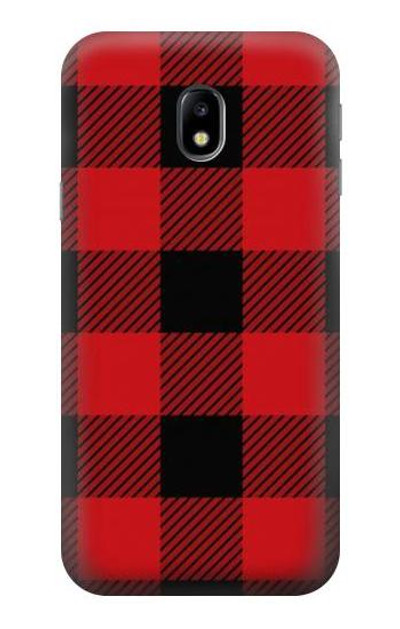 S2931 Red Buffalo Check Pattern Case Cover Custodia per Samsung Galaxy J3 (2017) EU Version