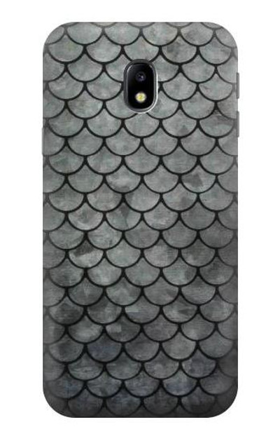 S2950 Silver Fish Scale Case Cover Custodia per Samsung Galaxy J3 (2017) EU Version