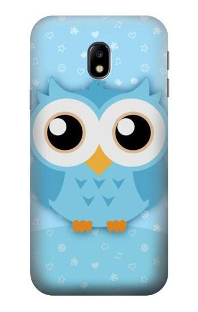 S3029 Cute Blue Owl Case Cover Custodia per Samsung Galaxy J3 (2017) EU Version