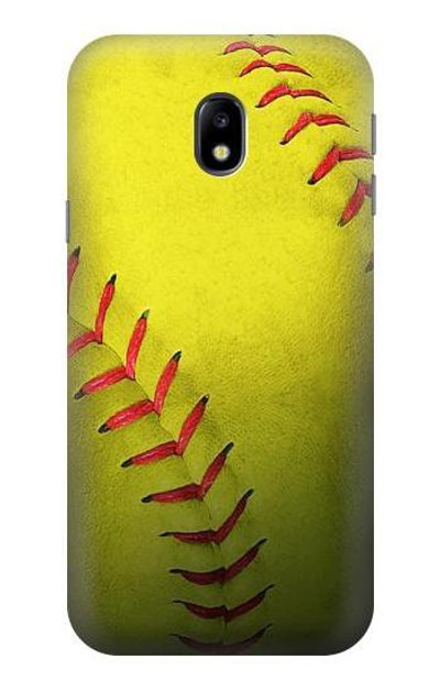 S3031 Yellow Softball Ball Case Cover Custodia per Samsung Galaxy J3 (2017) EU Version