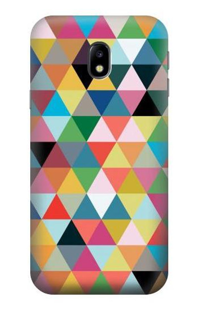 S3049 Triangles Vibrant Colors Case Cover Custodia per Samsung Galaxy J3 (2017) EU Version