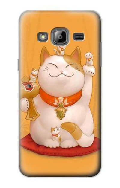 S1217 Maneki Neko Lucky Cat Case Cover Custodia per Samsung Galaxy J3 (2016)