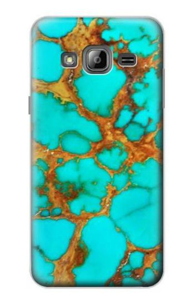 S2688 Aqua Copper Turquoise Gemstone Graphic Case Cover Custodia per Samsung Galaxy J3 (2016)