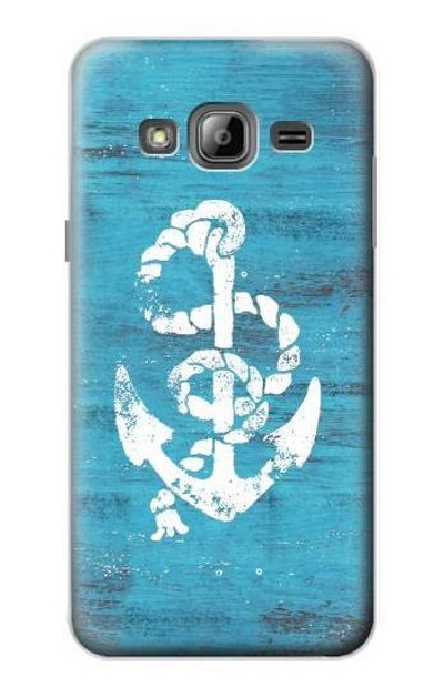 S3053 Marine Anchor Blue Case Cover Custodia per Samsung Galaxy J3 (2016)