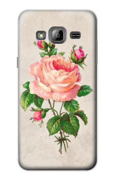 S3079 Vintage Pink Rose Case Cover Custodia per Samsung Galaxy J3 (2016)