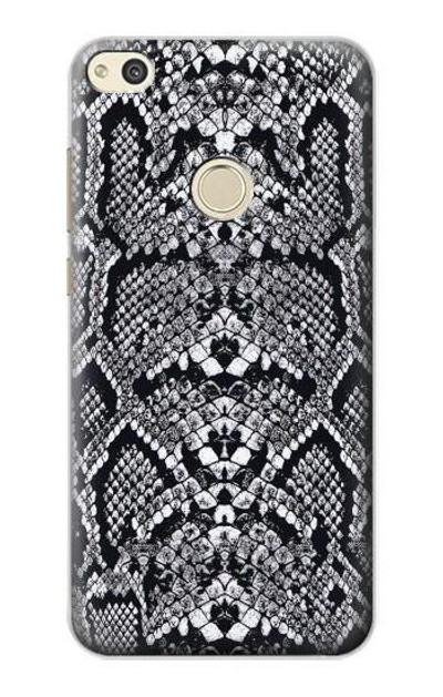 S2855 White Rattle Snake Skin Graphic Printed Case Cover Custodia per Huawei P8 Lite (2017)