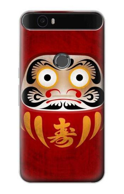 S3023 Japan Good Luck Daruma Doll Case Cover Custodia per Huawei Nexus 6P