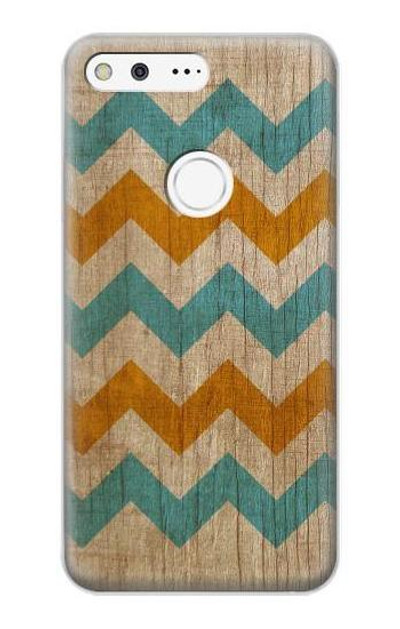 S3033 Vintage Wood Chevron Graphic Printed Case Cover Custodia per Google Pixel XL