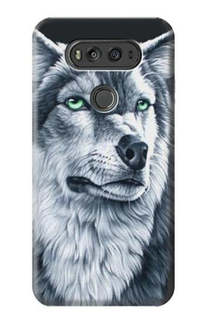 S0123 Grim White Wolf Case Cover Custodia per LG V20