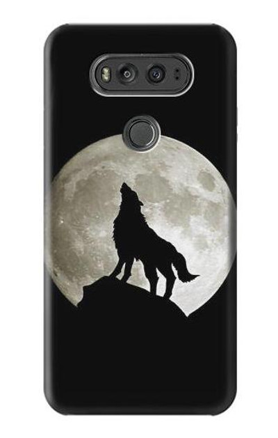 S1981 Wolf Howling at The Moon Case Cover Custodia per LG V20