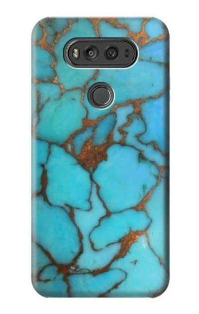 S2685 Aqua Turquoise Gemstone Graphic Printed Case Cover Custodia per LG V20