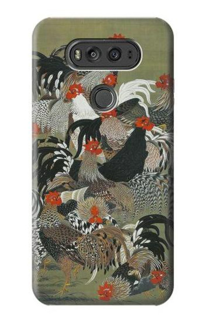 S2699 Ito Jakuchu Rooster Case Cover Custodia per LG V20