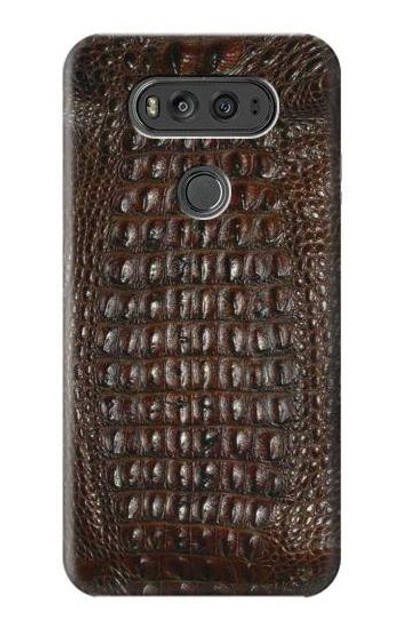 S2850 Brown Skin Alligator Graphic Printed Case Cover Custodia per LG V20