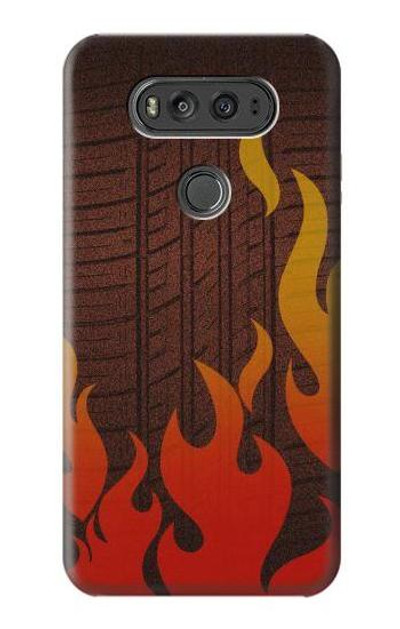 S2988 Rally Car Tire Fire Case Cover Custodia per LG V20