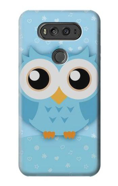 S3029 Cute Blue Owl Case Cover Custodia per LG V20