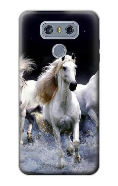 S0246 White Horse Case Cover Custodia per LG G6