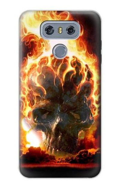 S0863 Hell Fire Skull Case Cover Custodia per LG G6