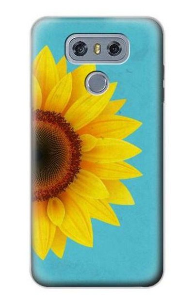 S3039 Vintage Sunflower Blue Case Cover Custodia per LG G6