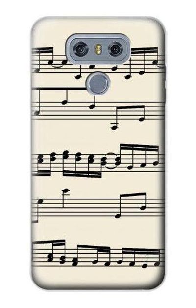 S3082 Music Sheet Case Cover Custodia per LG G6