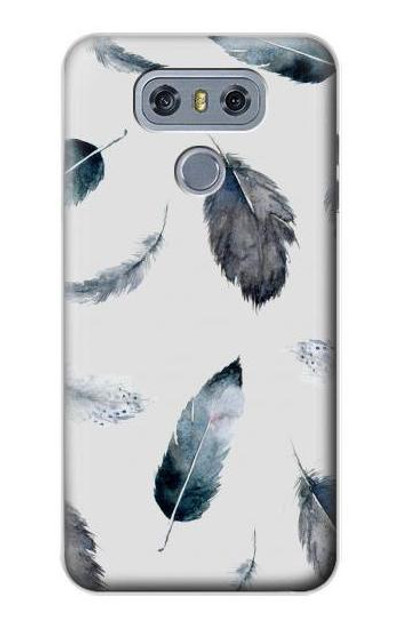 S3085 Feather Paint Pattern Case Cover Custodia per LG G6