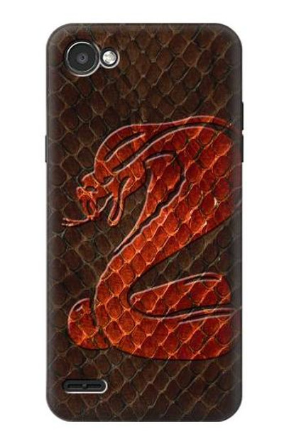 S0663 Cobra Snake Skin Case Cover Custodia per LG Q6