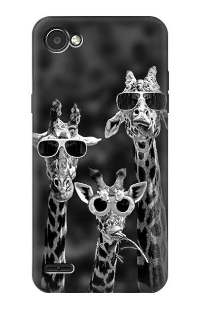 S2327 Giraffes With Sunglasses Case Cover Custodia per LG Q6