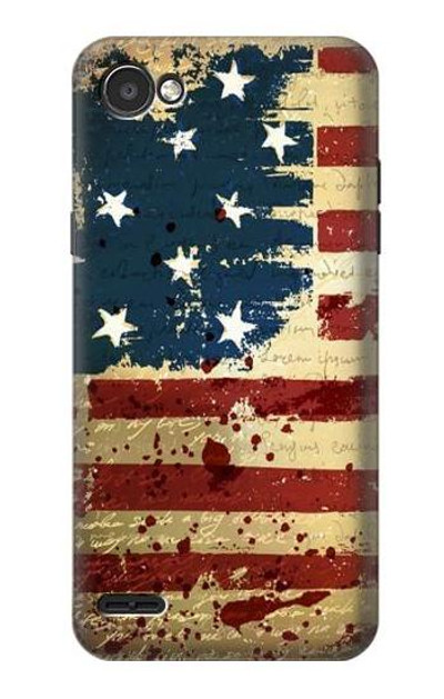 S2349 Old American Flag Case Cover Custodia per LG Q6