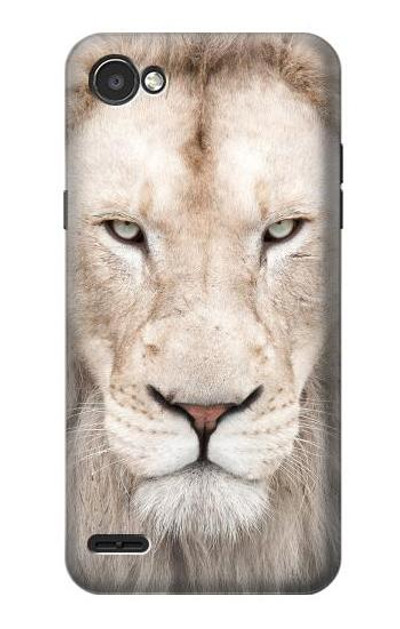 S2399 White Lion Face Case Cover Custodia per LG Q6