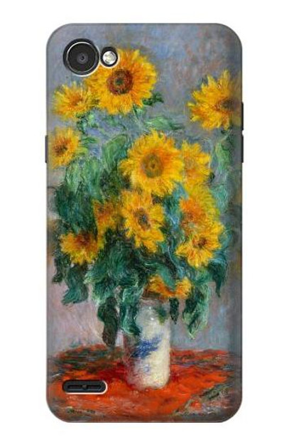 S2937 Claude Monet Bouquet of Sunflowers Case Cover Custodia per LG Q6