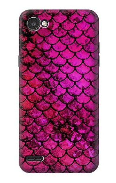 S3051 Pink Mermaid Fish Scale Case Cover Custodia per LG Q6