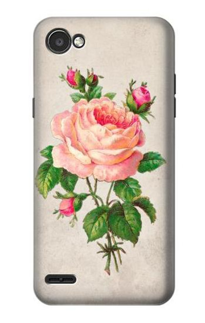 S3079 Vintage Pink Rose Case Cover Custodia per LG Q6