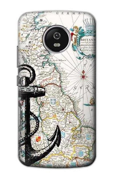 S1962 Nautical Chart Case Cover Custodia per Motorola Moto G5