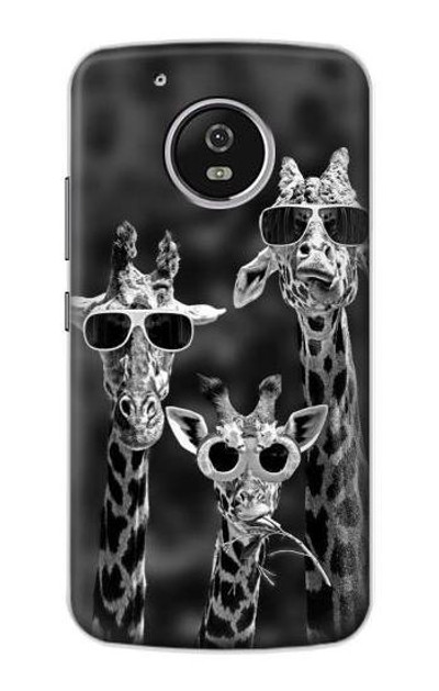 S2327 Giraffes With Sunglasses Case Cover Custodia per Motorola Moto G5