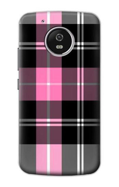 S3091 Pink Plaid Pattern Case Cover Custodia per Motorola Moto G5